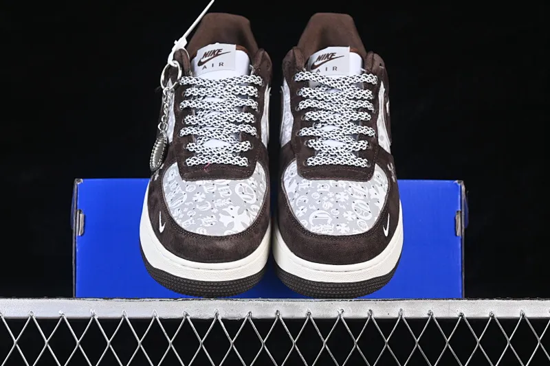 All categories Nk Air Force 1 Air Force series Nk Air Force 1 Low Air Force low top Nike Air Force 1'07 Low Crow Heart joint light chestnut suede Air Force 1 low top casual sneakers SY1388-010